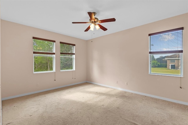5412 72nd Ter E, Ellenton, FL 34222 - carpeted spare room with plenty of natural light, a ceiling fan, and baseboards