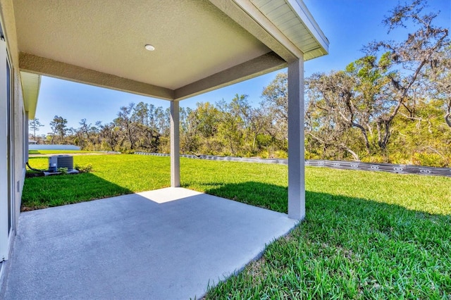 view of patio / terrace featuring central AC