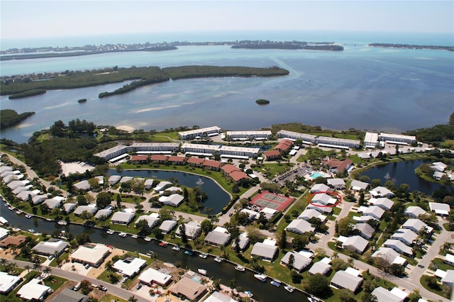 9414 Andover Cir, Bradenton, FL 34210 - aerial view of property and surrounding area with a large body of water