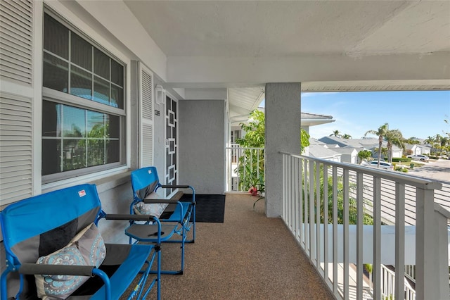 balcony featuring a residential view