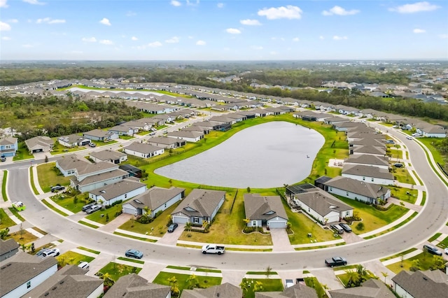 drone / aerial view with a residential view