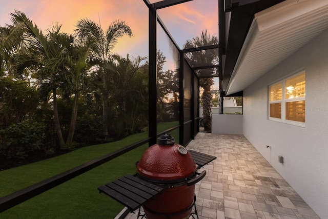 view of sunroom