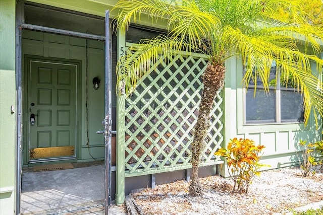 view of doorway to property