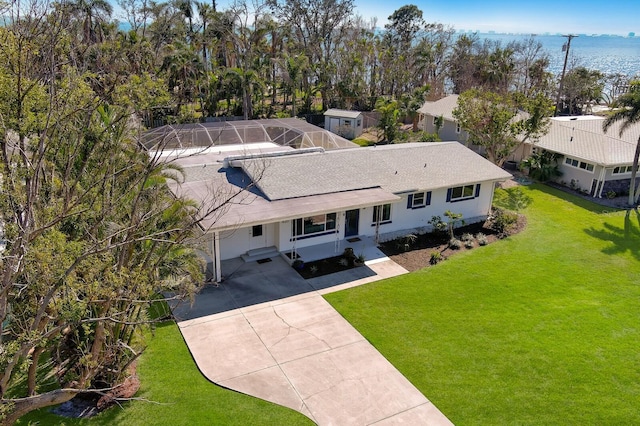 birds eye view of property