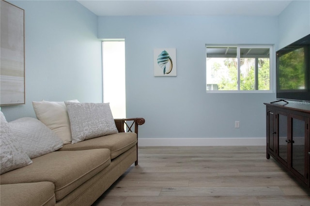 800 Everest Rd, Venice, FL 34293 - living area with light wood finished floors and baseboards