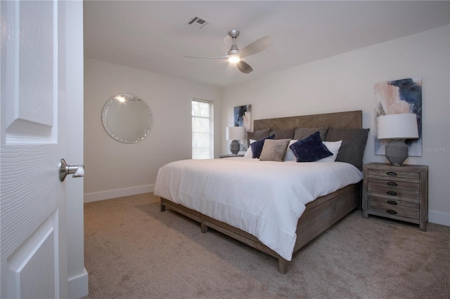 800 Everest Rd, Venice, FL 34293 - carpeted bedroom with visible vents, ceiling fan, and baseboards