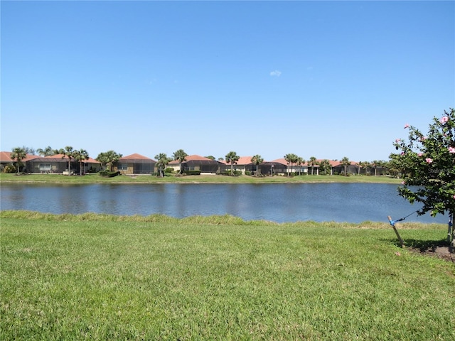 property view of water featuring a residential view