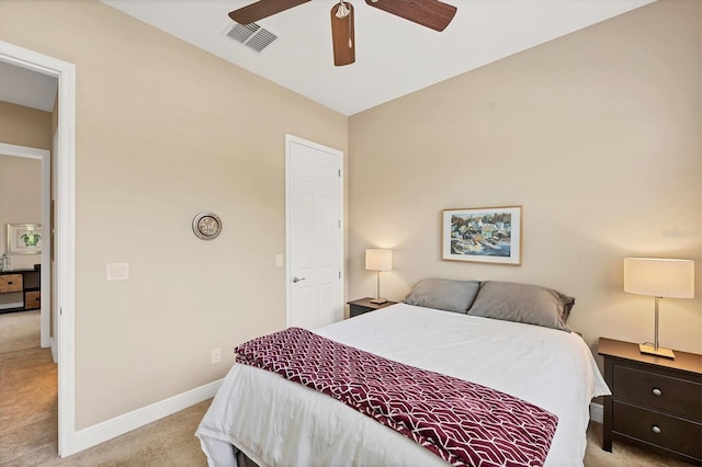 1290 Cielo Ct, North Venice, FL 34275 - bedroom with carpet flooring, baseboards, and a ceiling fan