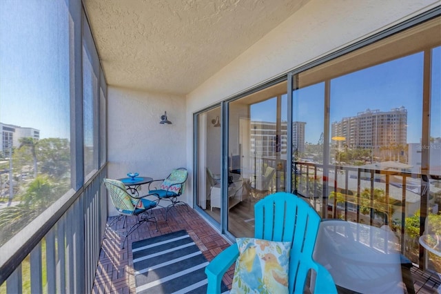 balcony with a city view