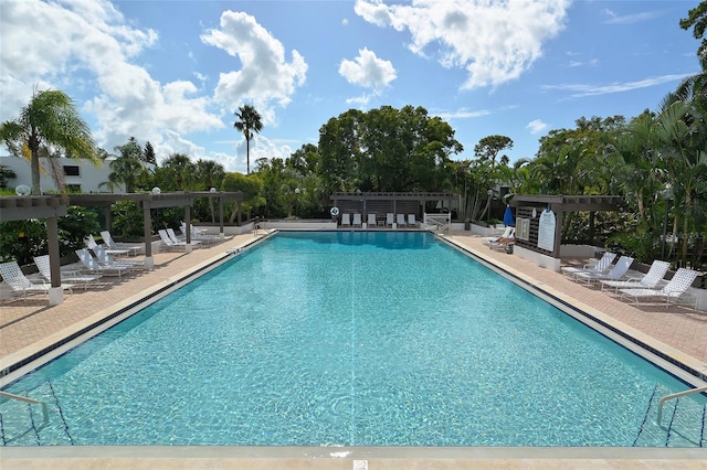 community pool featuring a patio area and a pergola