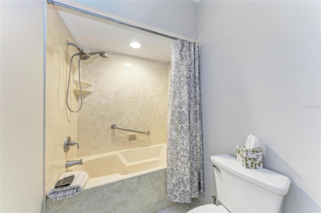 5 Barbados Rd Unit 31, Englewood, FL 34223 - full bath with toilet, shower / tub combo with curtain, and tile patterned flooring
