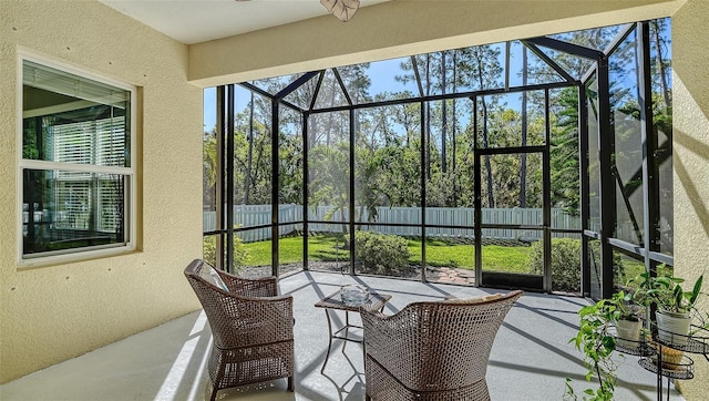 view of sunroom / solarium