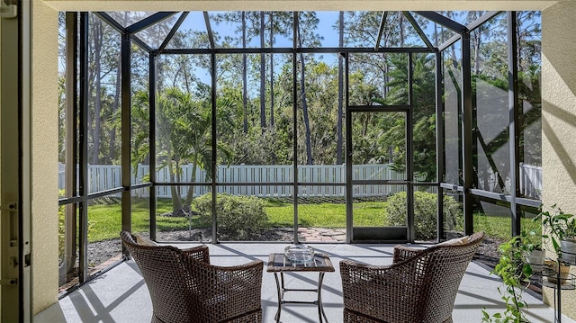 view of sunroom