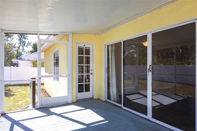 4659 Alligator Dr, Venice, FL 34293 - unfurnished sunroom with french doors and plenty of natural light