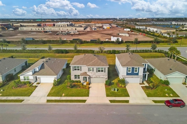 bird's eye view with a residential view