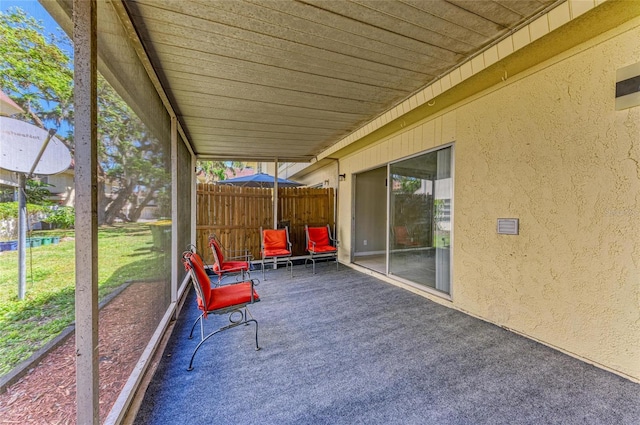 view of patio with fence