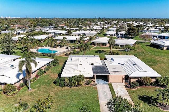 bird's eye view featuring a residential view