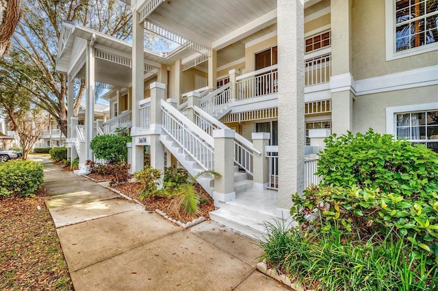 exterior space with stairs