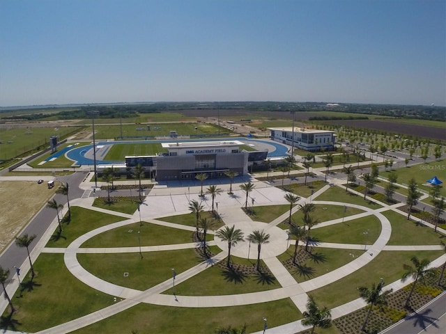 aerial view with a rural view