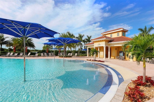 community pool featuring a patio