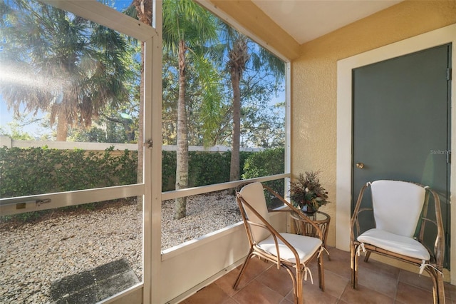 view of sunroom