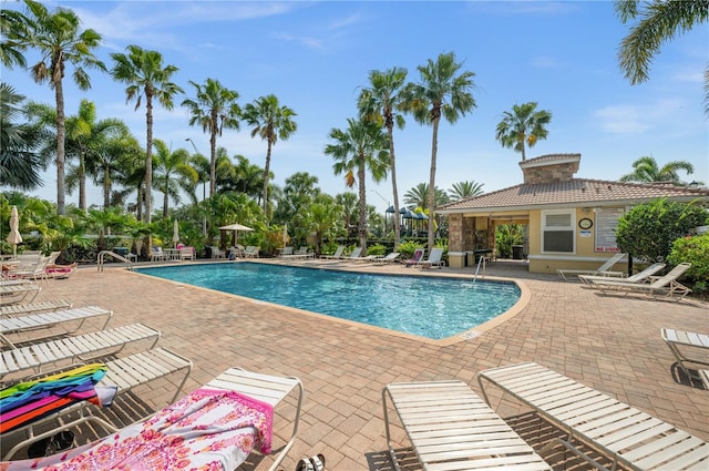 pool featuring a patio