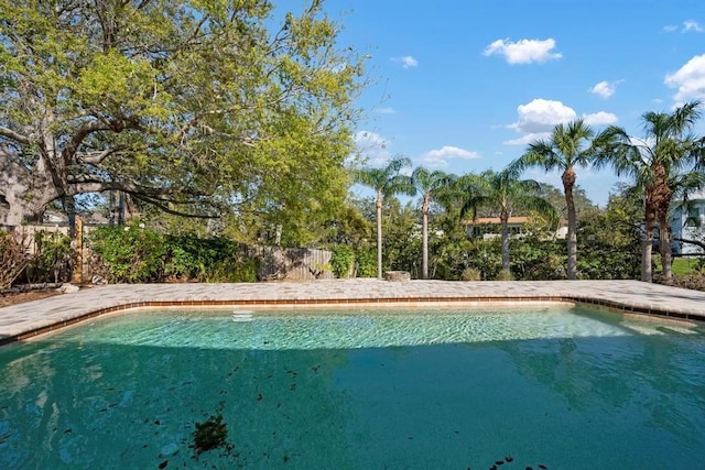 pool featuring a fenced backyard