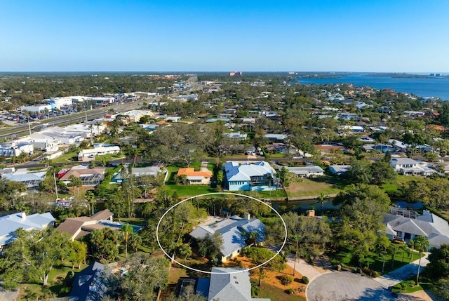 bird's eye view with a residential view