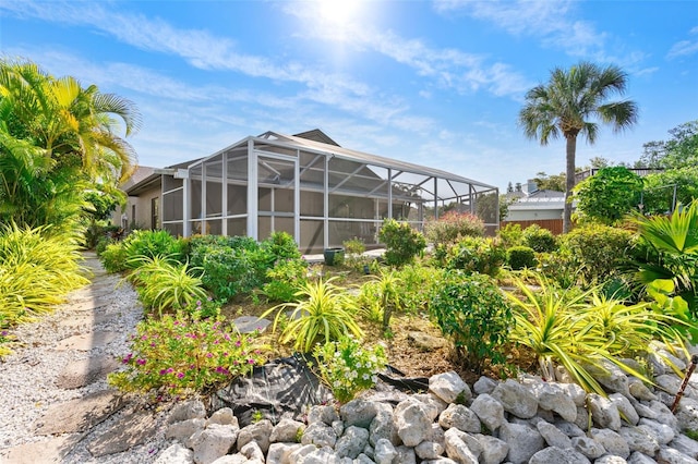 exterior space with a lanai