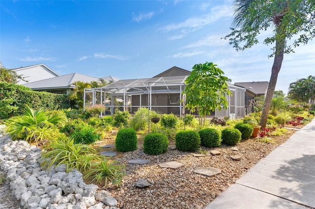 exterior space with a lanai