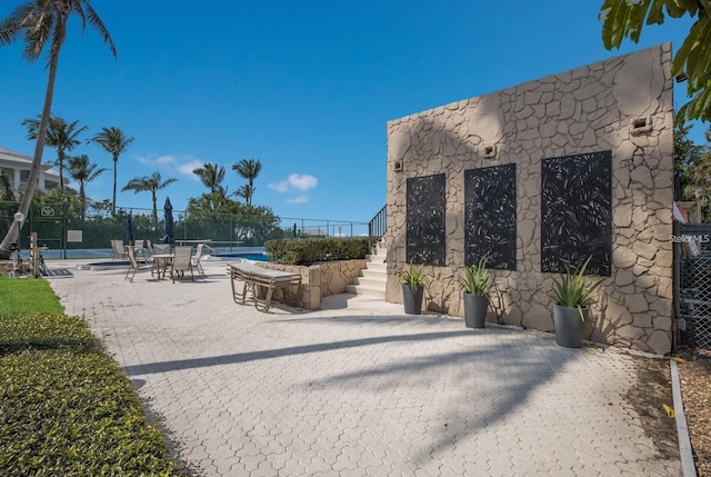 view of patio / terrace with fence