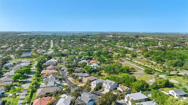 aerial view with a residential view