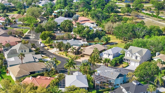 aerial view with a residential view