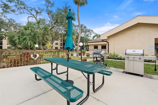 exterior space featuring grilling area