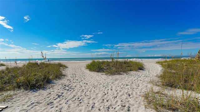 property view of water with a view of the beach