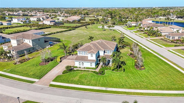 aerial view featuring a residential view