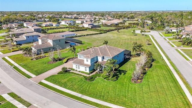 drone / aerial view with a residential view