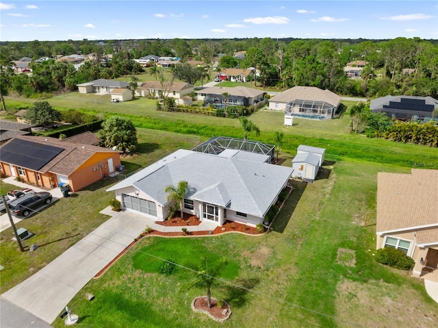 bird's eye view featuring a residential view