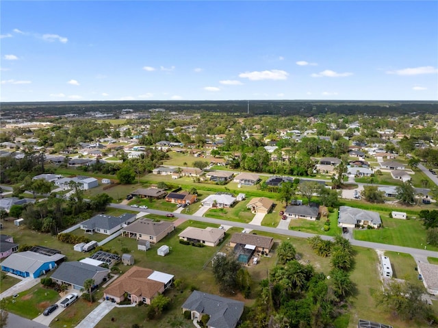 aerial view featuring a residential view