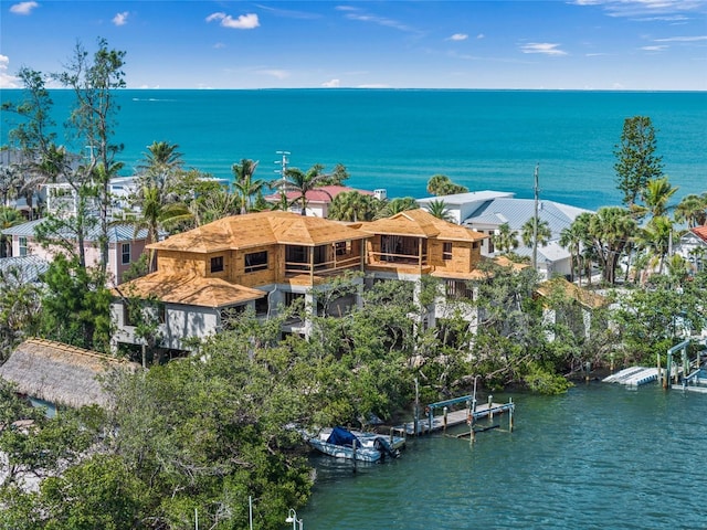 water view with a dock