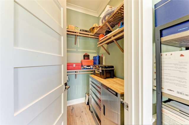 516 Kumquat Dr, Anna Maria, FL 34216 - spacious closet with light wood-style floors