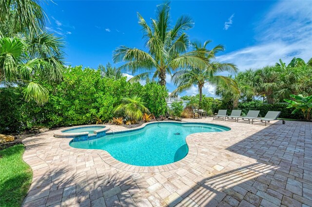 516 Kumquat Dr, Anna Maria, FL 34216 - view of pool with a patio area and a pool with connected hot tub