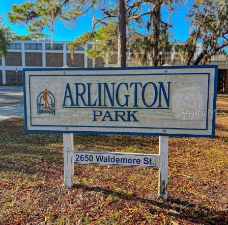 view of community sign