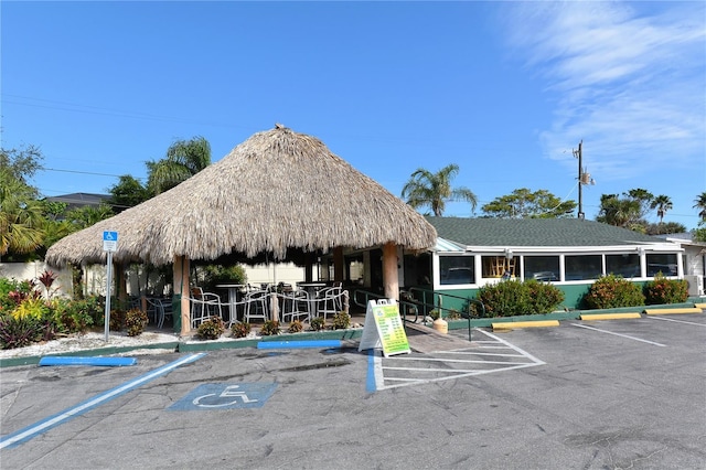 exterior space featuring a gazebo