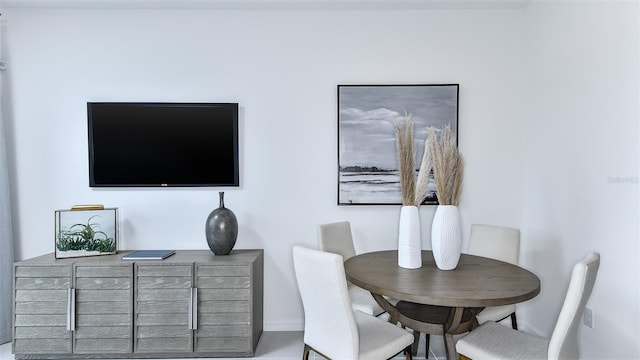 dining area with baseboards