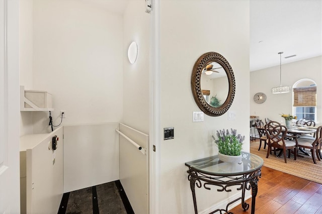 hall featuring hardwood / wood-style floors