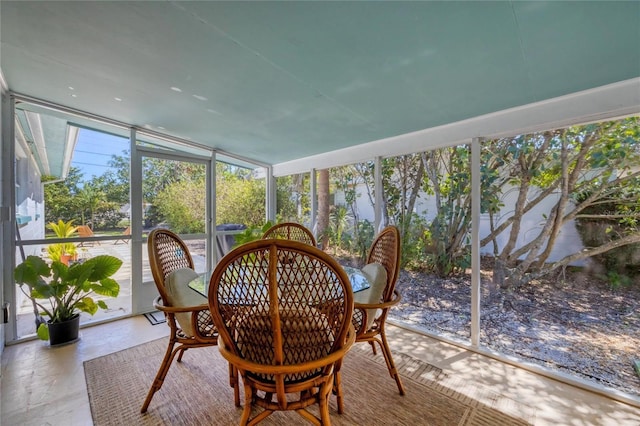 view of sunroom