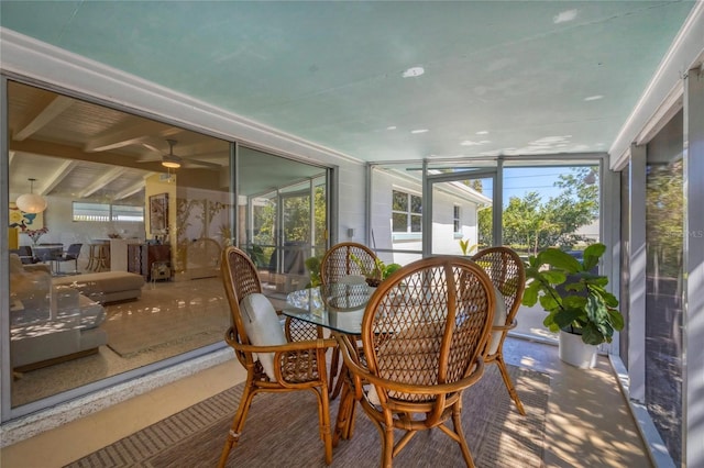 sunroom / solarium with a healthy amount of sunlight