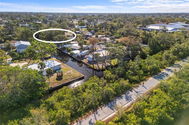 aerial view with a residential view