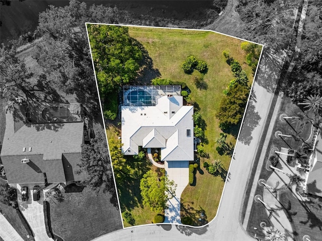 7300 Wax Myrtle Way, Sarasota, FL 34241 - aerial overview of property's location featuring property boundaries highlighted